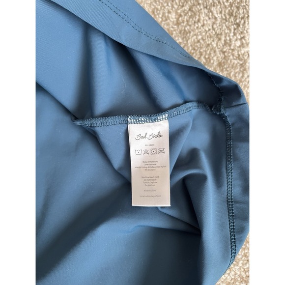 Bad Birdie Ivy League Mock Neck Long Sleeve Mini Golf Dress Lined Blue Small - Picture 4 of 13